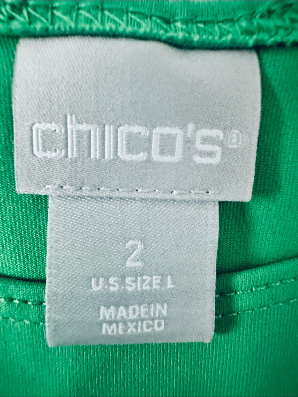 Women’s Chico’s Microfiber Contemporary Tank Top Fresco Green Size 2 = 12 - Picture 4 of 9